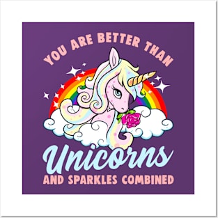 Better Than Unicorns And Sparkles Combined Posters and Art